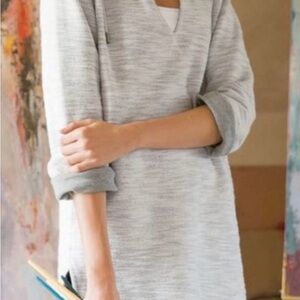 Soft Surroundings Heather Gray Knit Top